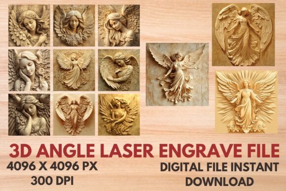3D Angle Laser Engrave File for Creative Projects