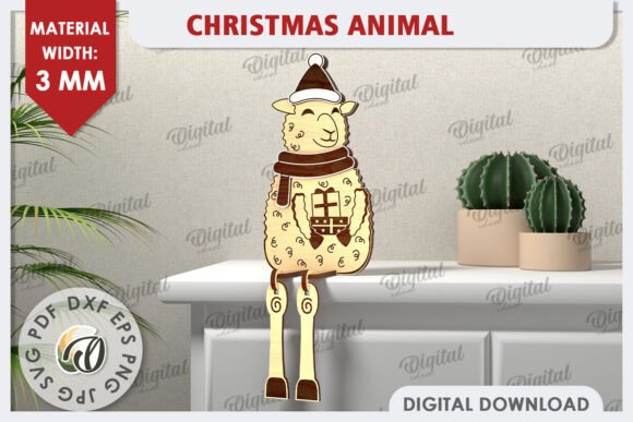 3D Christmas Sheep Laser Cut Design: A Unique Approach to Festive Craft Projects