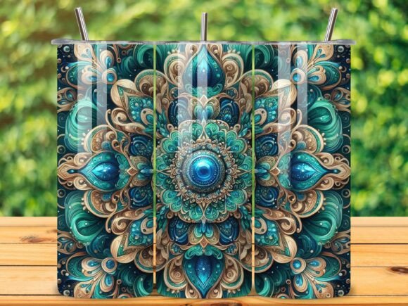 3D Mandala Tumbler Wrap Sublimation V.2: Elevate Your Custom Tumbler Creations