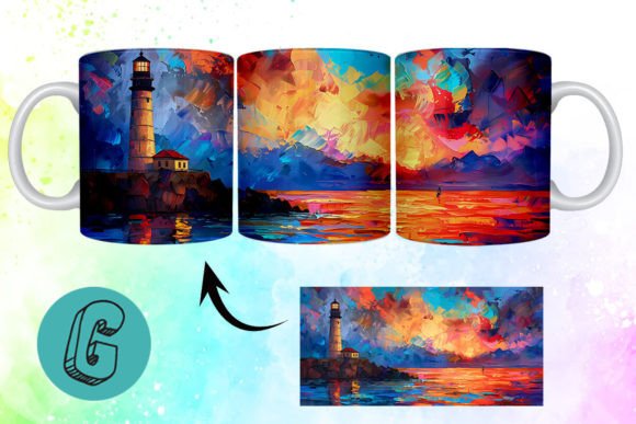 3D Oil Paint Lighthouse Mug Wrap 08: A Practical Guide for Creative and Productive Use