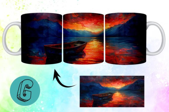 3D Oil Paint Lonely Boat Mug Wrap 19: A Strategic Creative Tool for High-Impact Projects