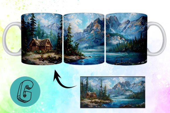 3D Oil Paint Vintage Sence Mug Wrap 16: A Creative Tool for DIY Enthusiasts