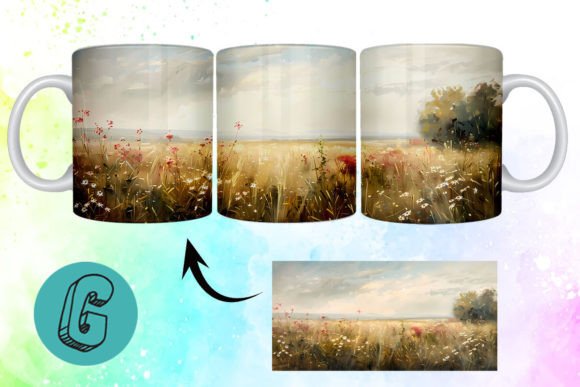3D Oil Paint Wildflowers Mug Wrap 13: A Creative Powerhouse for Modern DIY Projects