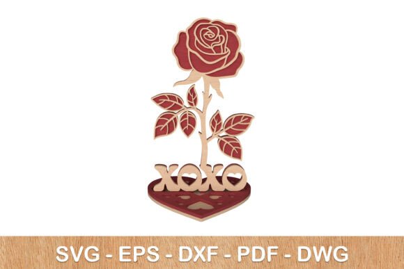 3D Rose XOXO Valentine Decor
