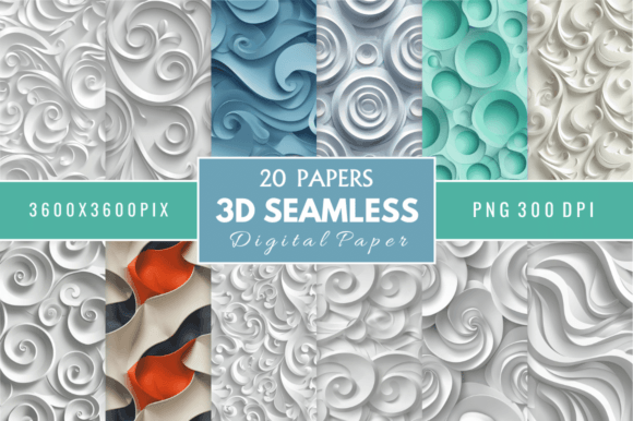 3D Seamless Digital Paper Bundle: A Must-Have for Creative Projects