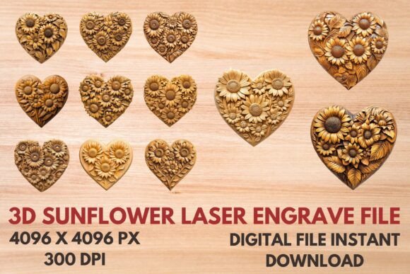 3D Sunflower Laser Engrave File: A Creative Tool for Diverse Applications