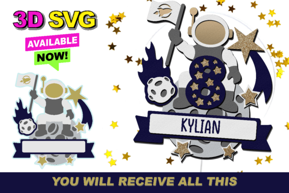 Astronaut Cake Topper 3D SVG: A Creative Tool for Diverse Projects