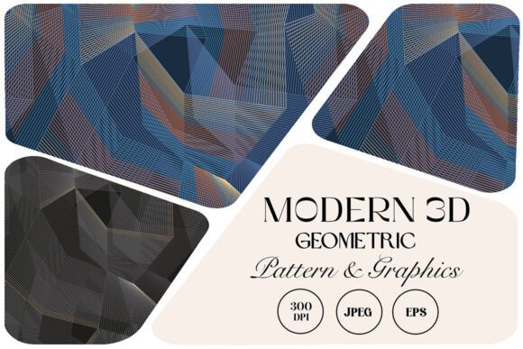 Modern 3D Geometric Pattern: A Versatile Design Element for Print and Beyond