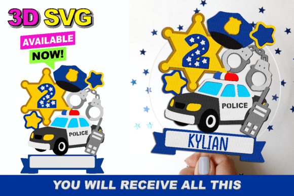 Police Cake Topper 3D SVG – Creative Uses & Ideas